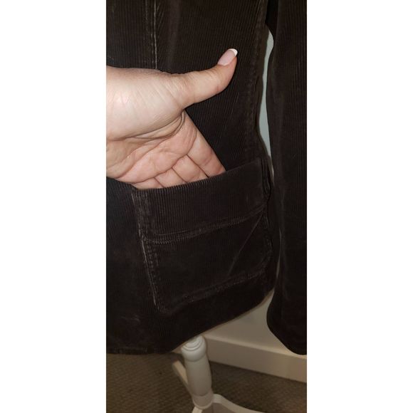 VINTAGE Talbots Brown Corduroy Womens Blazer Size 12 - Picture 4 of 9